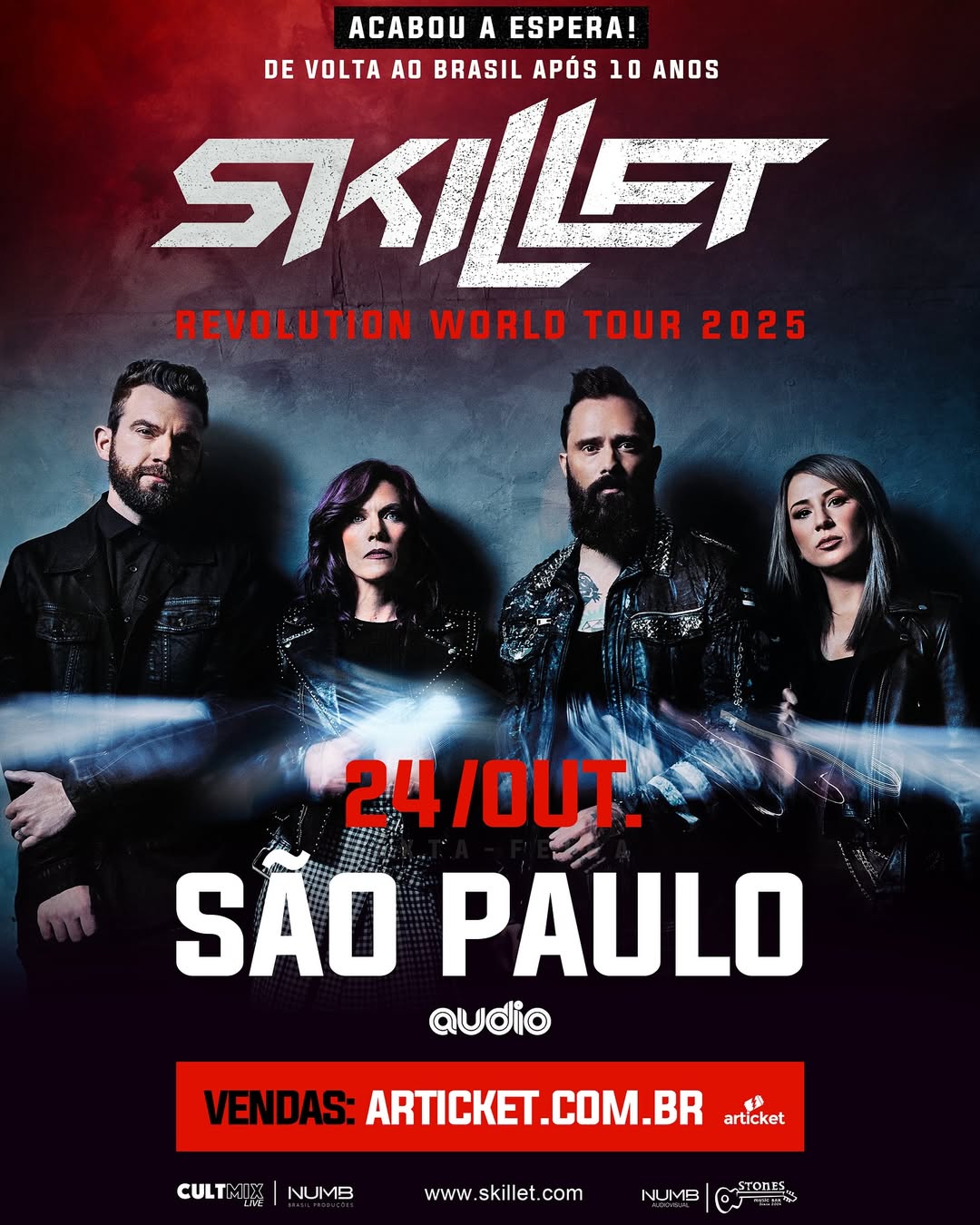 Skillet na Audio: dez anos de espera e uma noite que valeu cada segundo