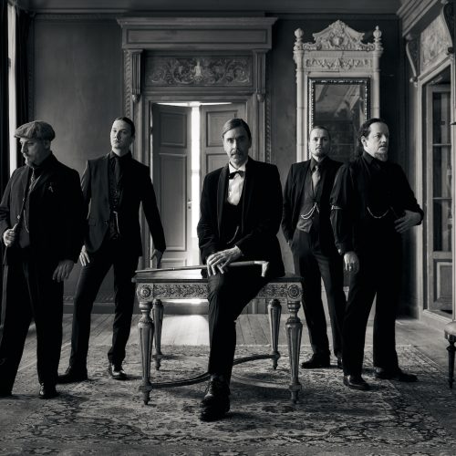 Progressive metal band Opeth 2024. Line up: Mikael Åkerfeldt, Martin Mendez, Fredrik Åkesson, Joakim Svalberg, Waltteri Väyrynen. Promotional photo by Terhi Ylimäinen